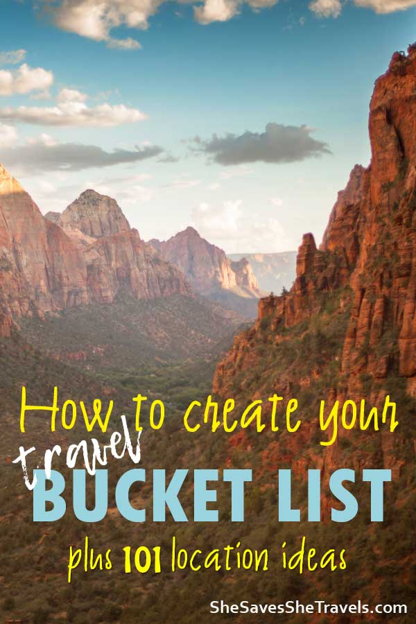 how to create a travel bucket list
