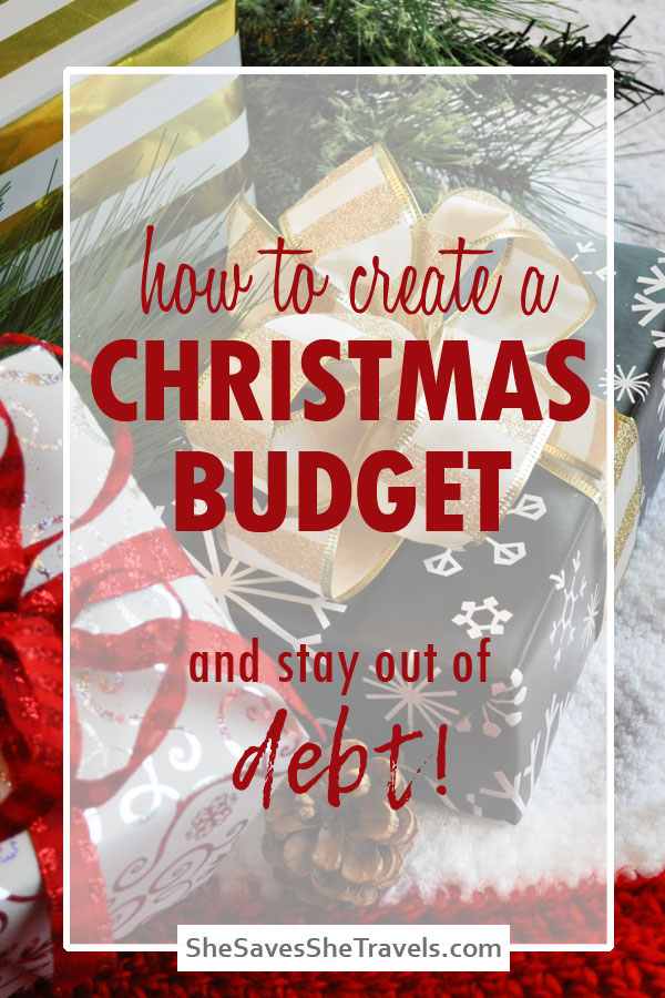 how to create a Christmas budget