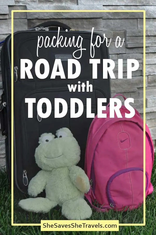 packing for a road trip with toddlers