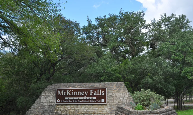 hiking McKinney Falls state park