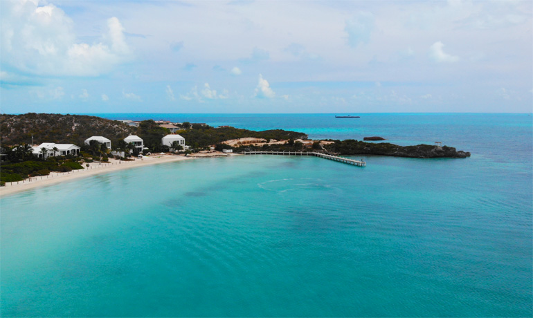 sapodilla bay and coast including pier