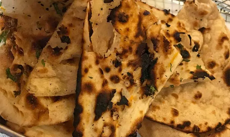 top foods to eat in India - fresh naan 