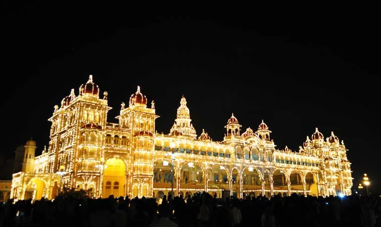 Mysore Palace at night