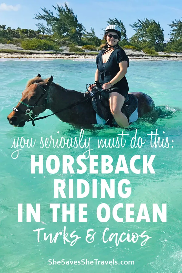 you seriously must do this: horseback riding in the ocean turks & caicos