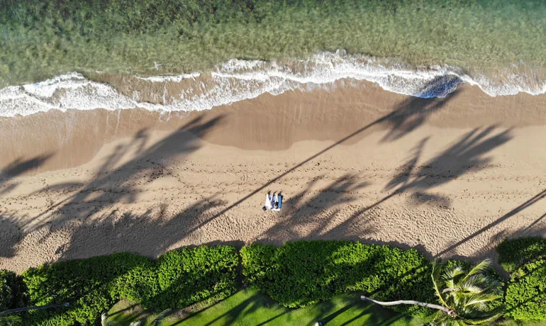 maui beach from above