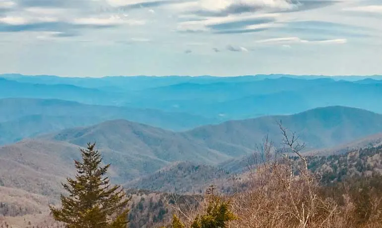 blue ridget mountains near Asheville North Carolina
