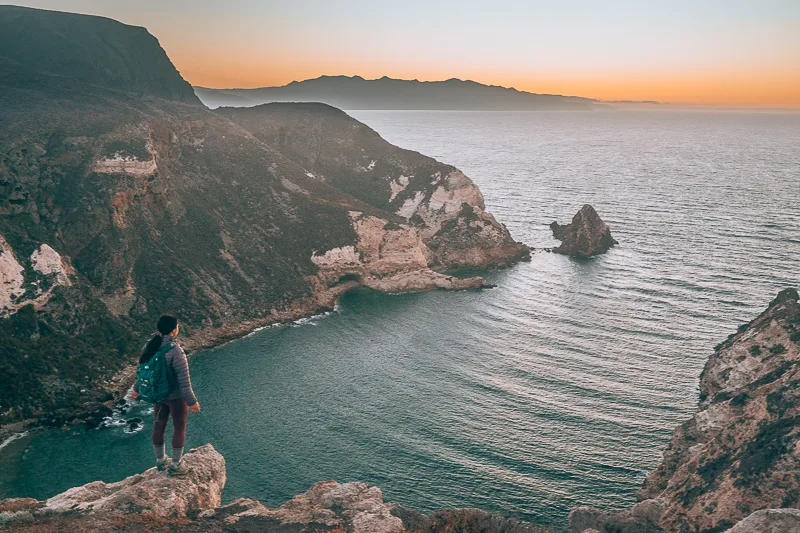 Channel Islands National Park view from the top overlooking the ocean