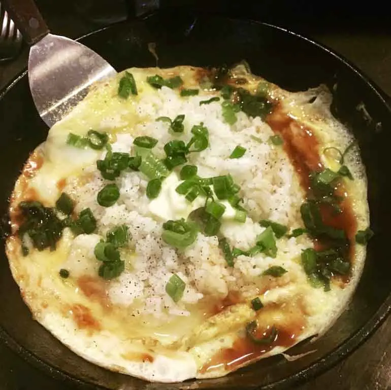 Garlic fried rice in Tamashii Ramen House, Oklahoma City