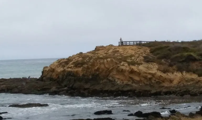 Moonstone Beach in Cambria, California, rocky coastline