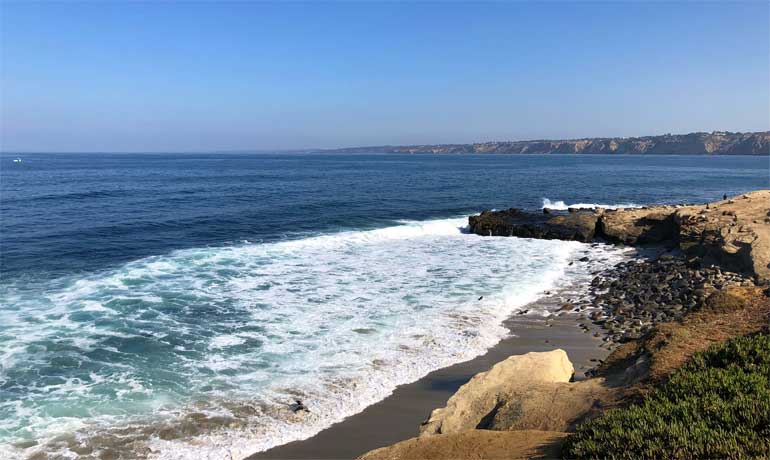 the shores of La Jolla near San Diego