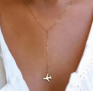 unique travel gifts airplane necklace