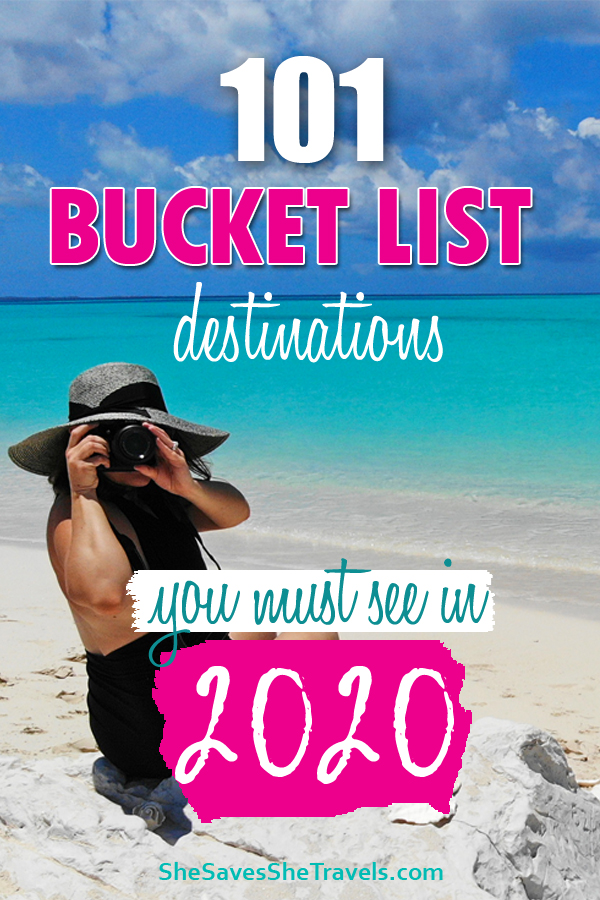 101 bucket list destinations Pinterest