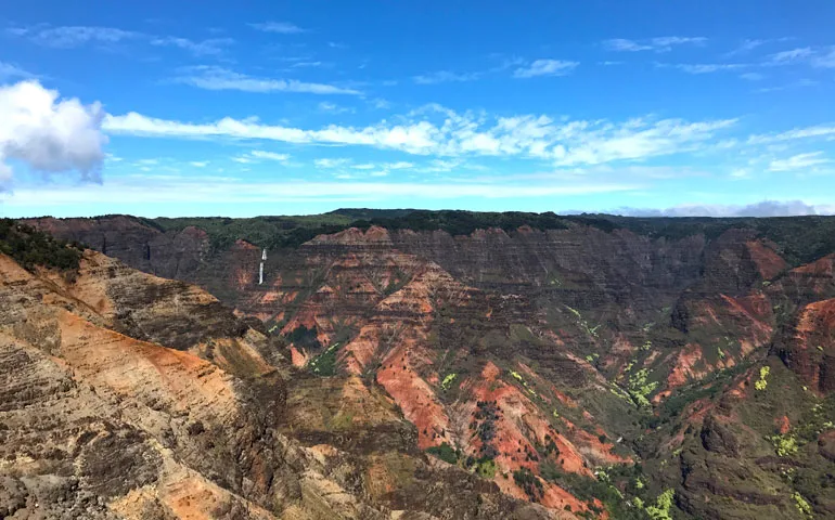 Waimea Canyon with Waipoo Falls in the distance