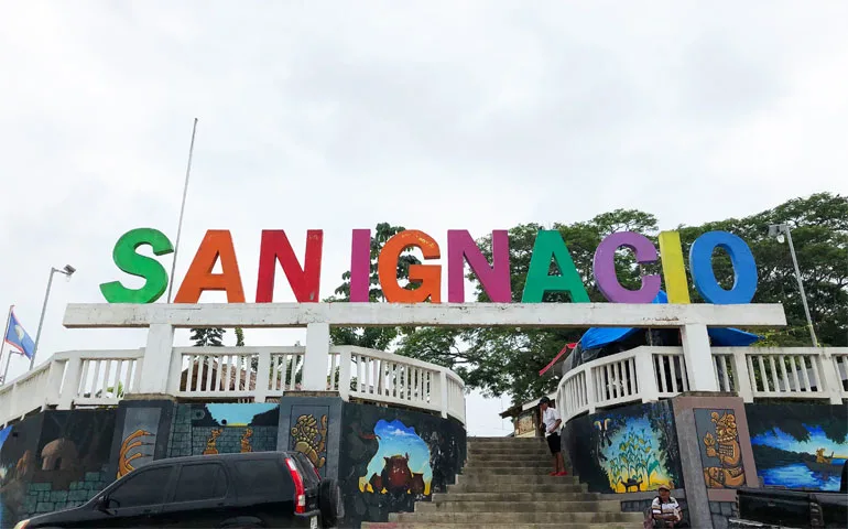 City of San Ignacio sign - it's possible to travel Belize for cheap