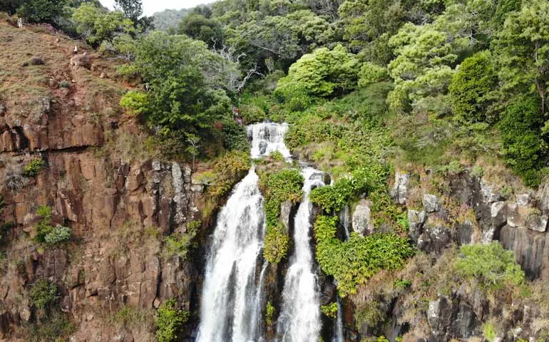 Waipoo Falls from drone