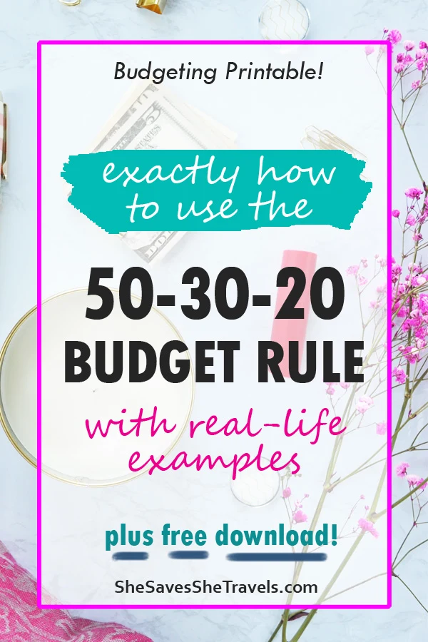 50 30 20 budget rule worksheet