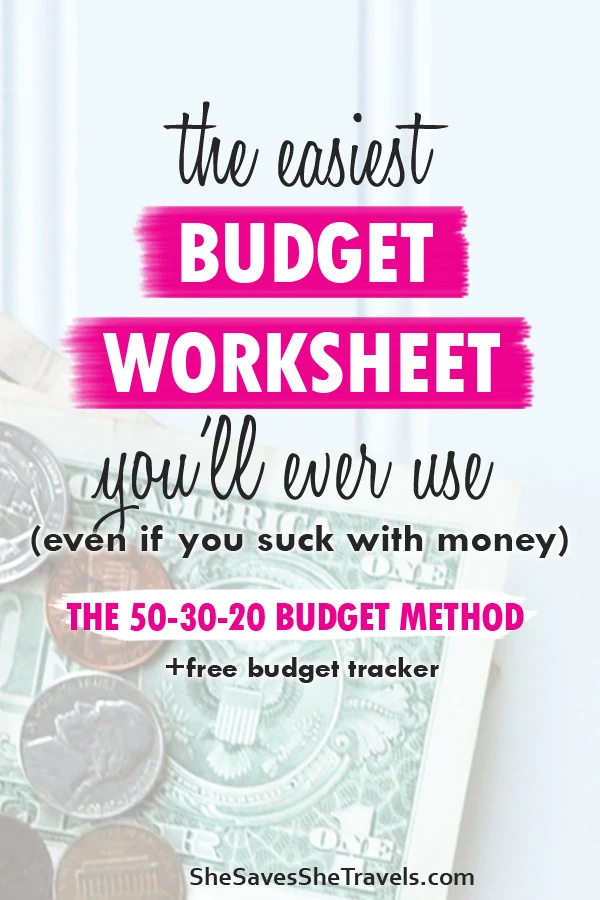 the easiest budget worksheet you'll ever use