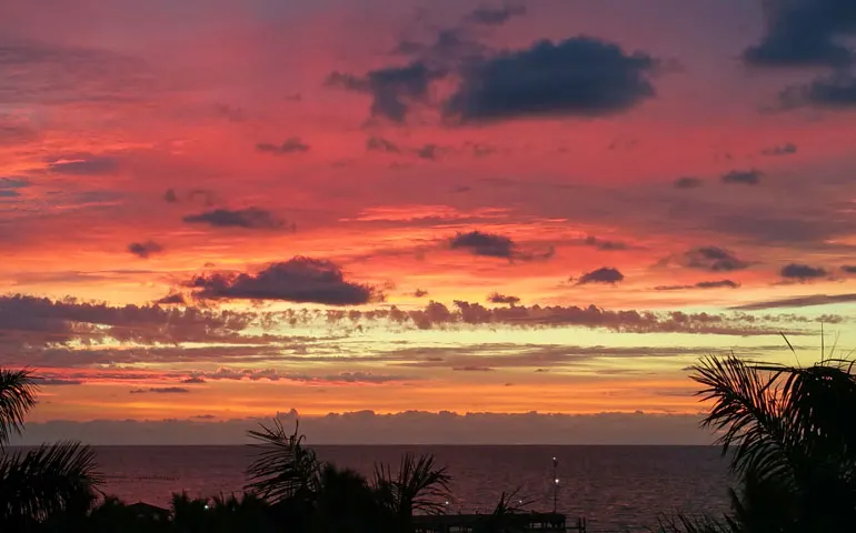 sunset along the miami to key west road trip 