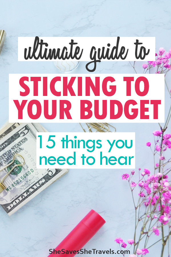 how to stick to your budget now