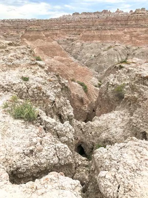 views while hiking the badlands south dakota