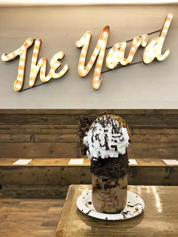 the yard ice cream shop