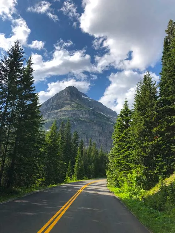 driving up a mountain