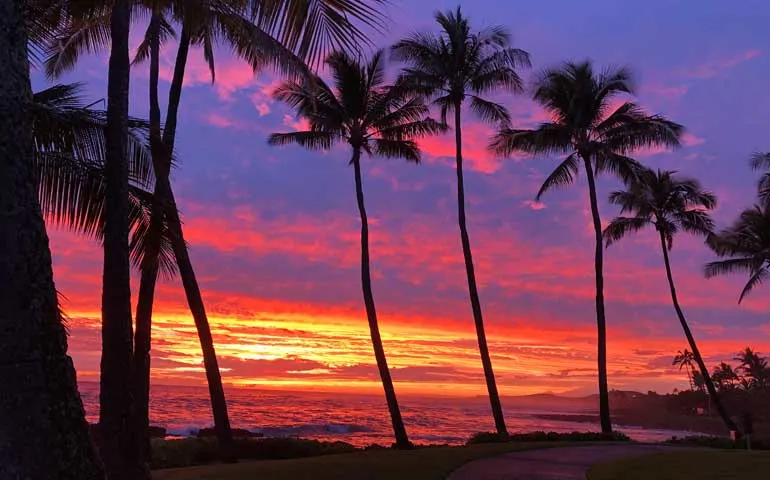 sunset in hawaii