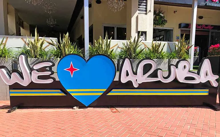 we love aruba sign
