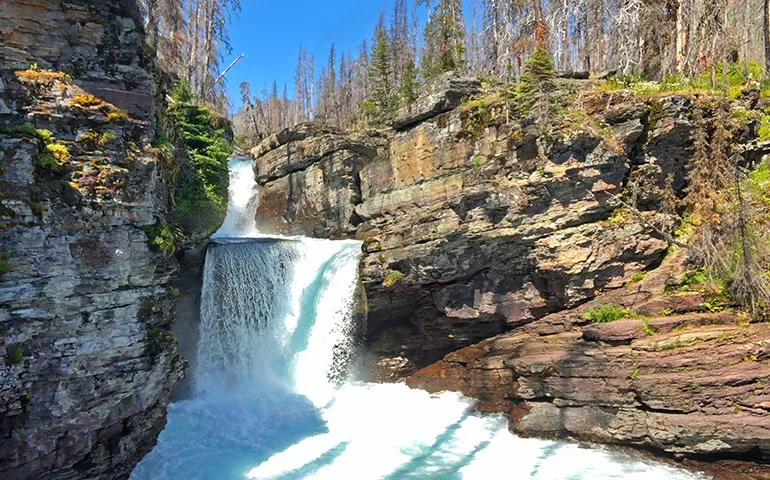 waterfalls in glacier national park