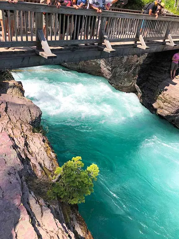 turquoise alpine falls