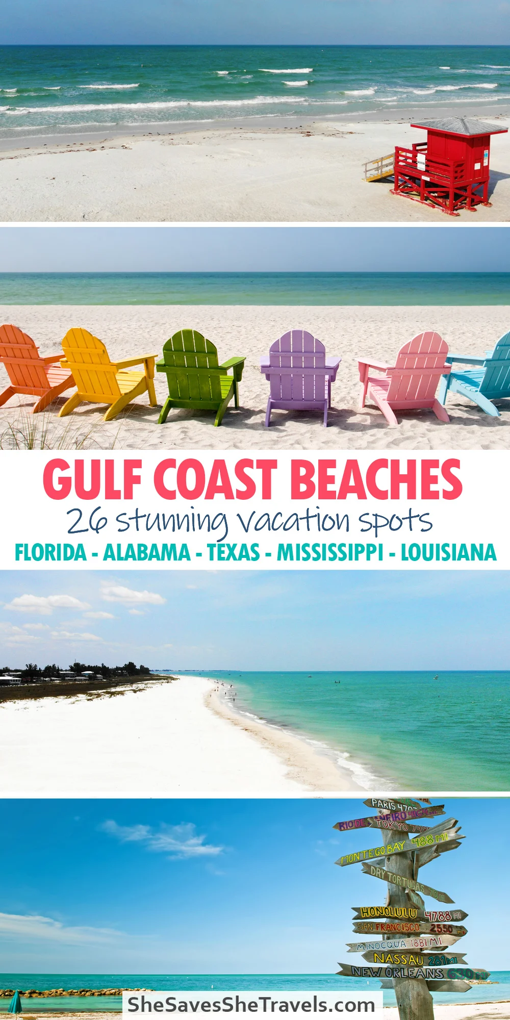 gulf coast beaches 26 stunning vacation spots Pinterest pin