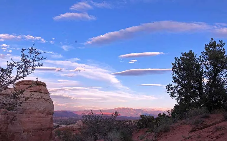 sunset in arches national park