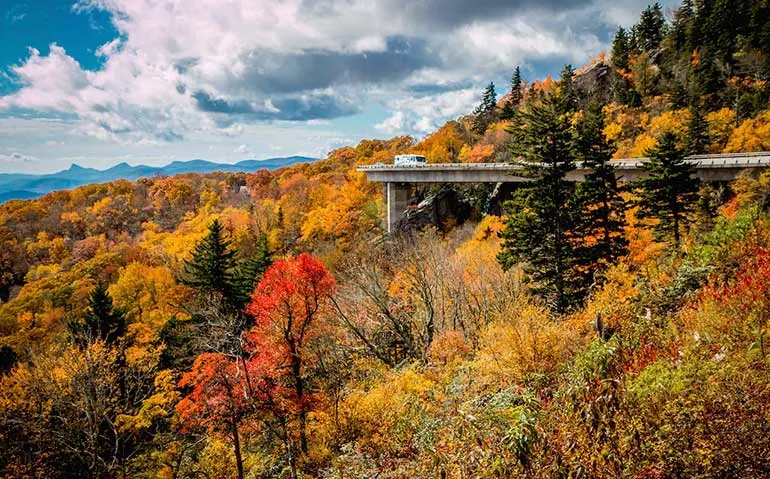 scenic drives for fall vacation usa