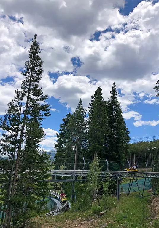 Breckenridge alpine slide and roller coaster park