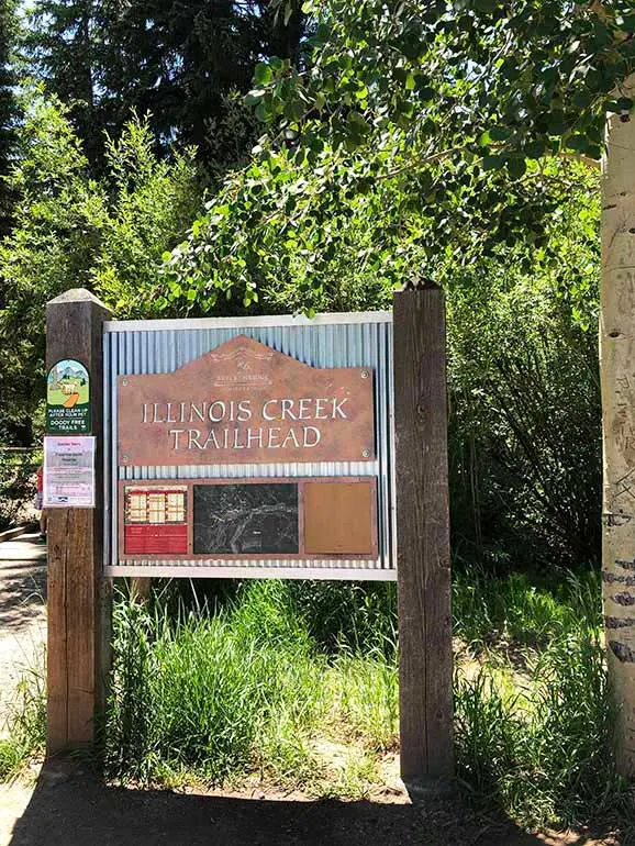 Illinois creek trailhead hiking breckenridge in summer