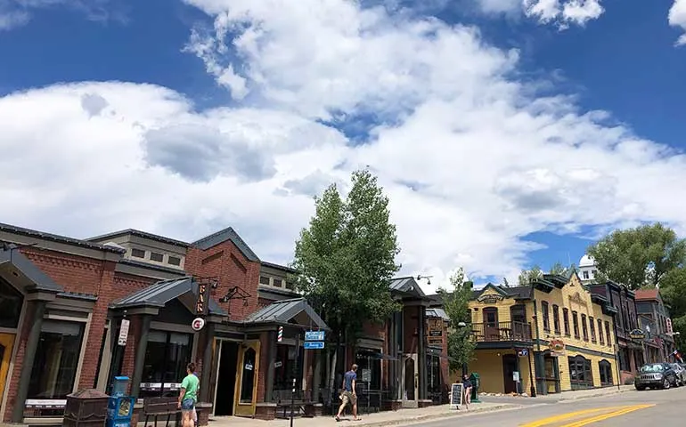 downtown Breckenridge in summer