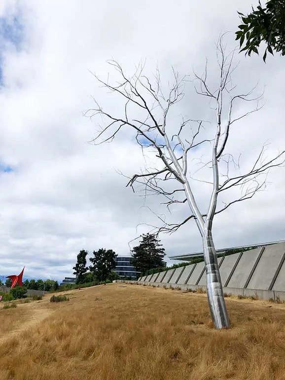 tin tree at sculpture park