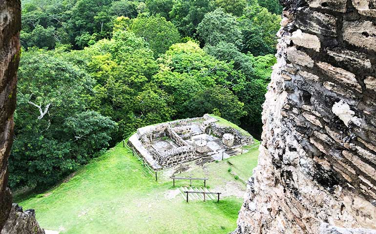 looking out over Xunantunich mayan ruins