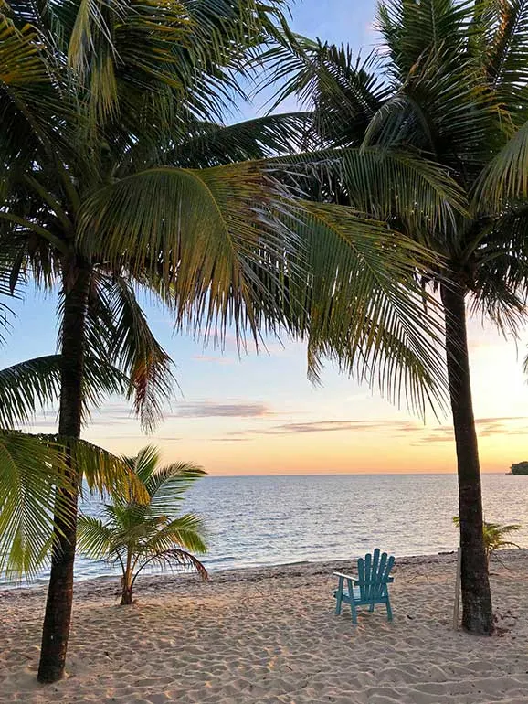 sunset in belize