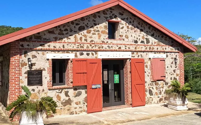 culebra museum building old brick coral and tan