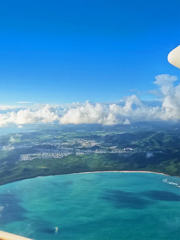 flights to culebra Puerto Rico views of mainland from above