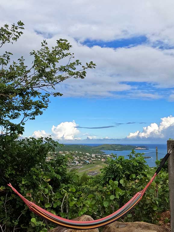 hammock overlooking view of the Culebra bay