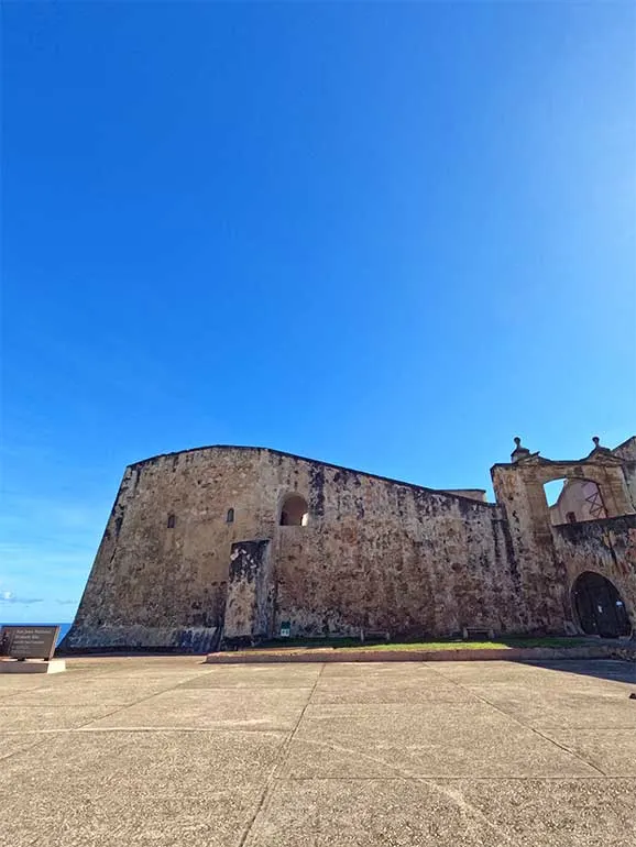 old San Juan things to do visit Castillo san cristobal photo of solid wall