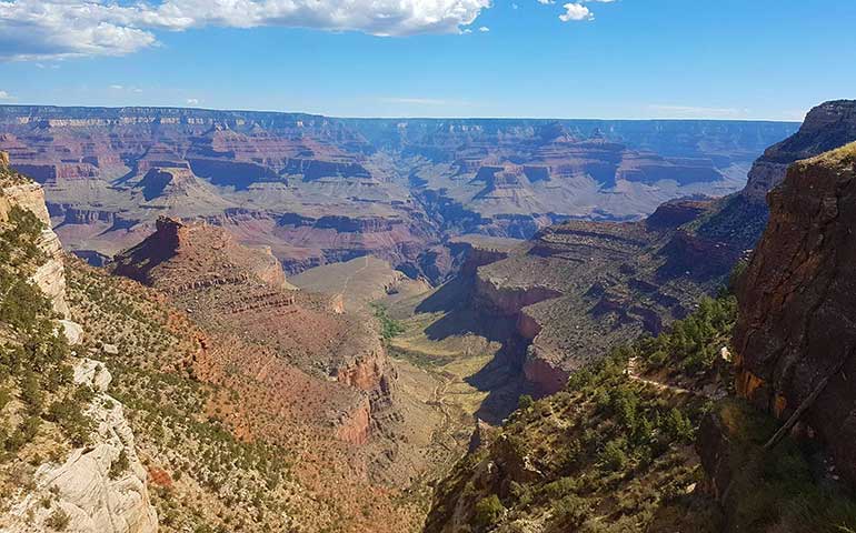 best national parks in April Grand Canyon photo of multicolored deep canyon walls