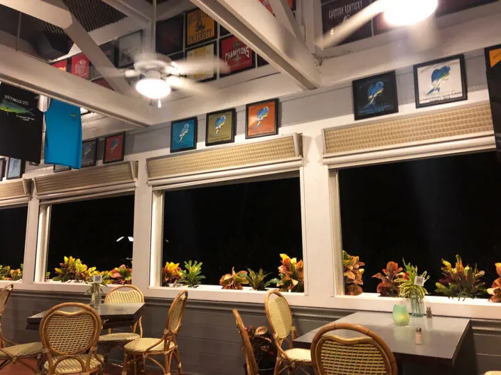 best places to eat in kauai view of restaurant with tables dark sky