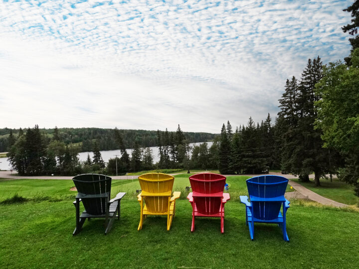 manitoba vacation view of chairs overlooking nature in Canada