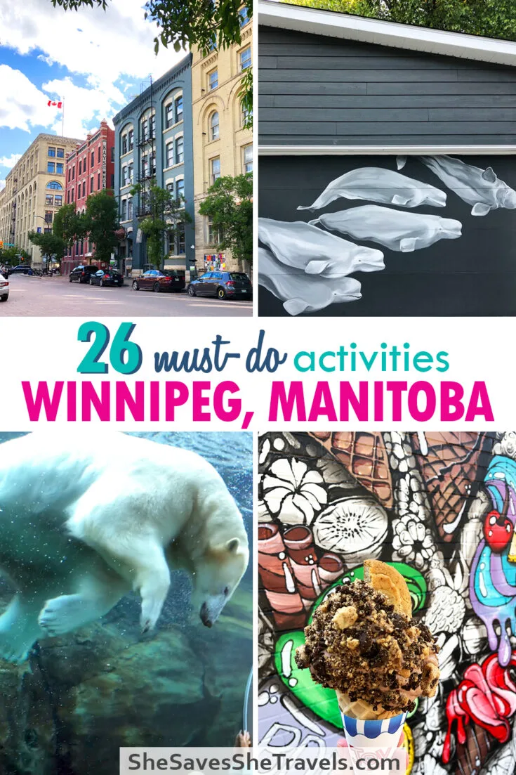 26 must-do activities winnipeg manitoba city view with murals and polar bear