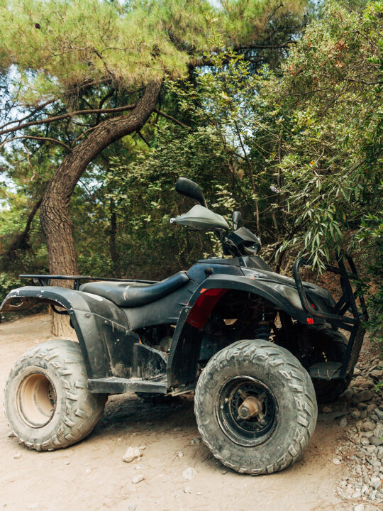 view of atv parked at trail in costa rica
