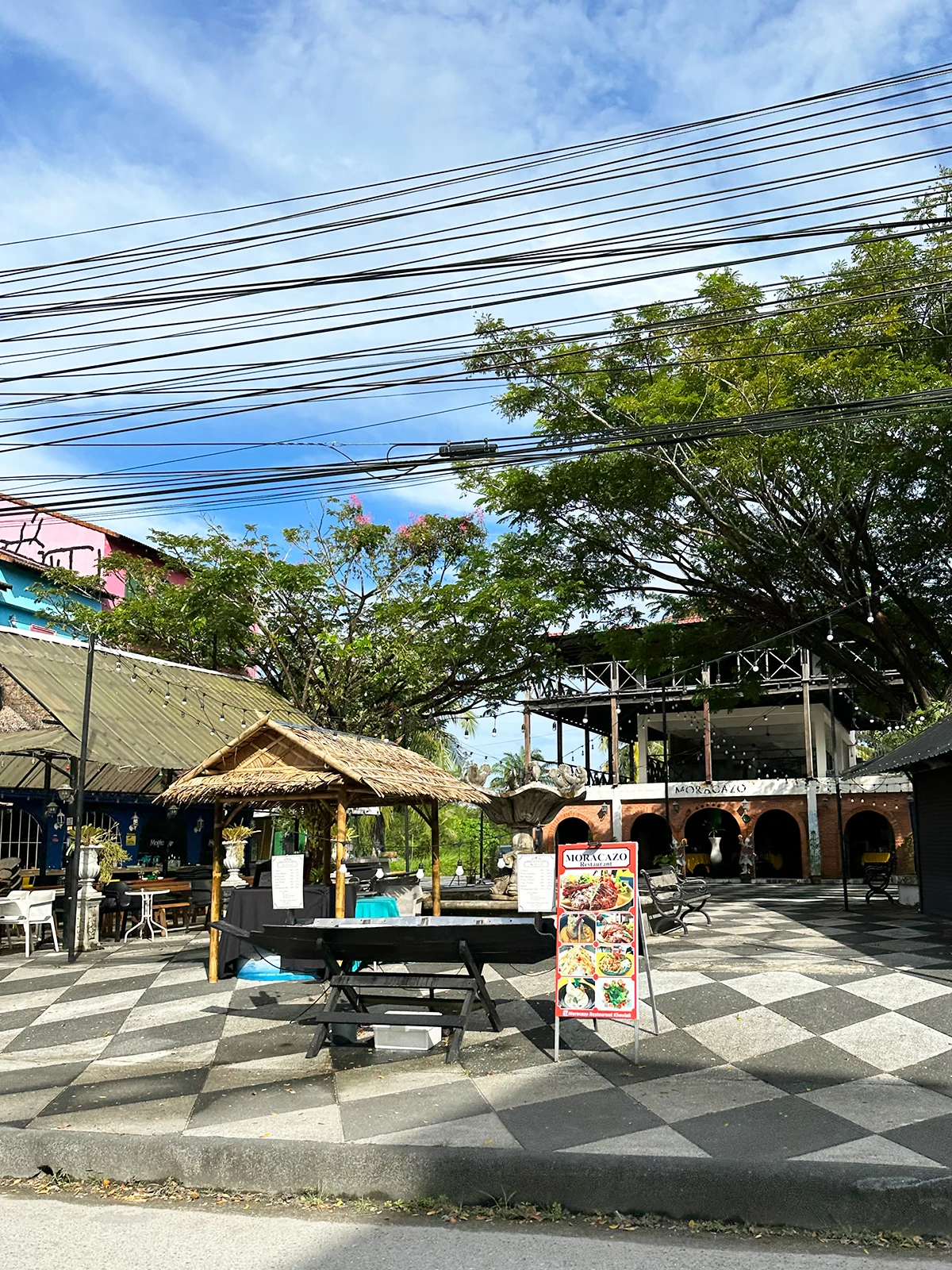 what to do in khao lak view of shopping and dining center with tables trees and restaurants