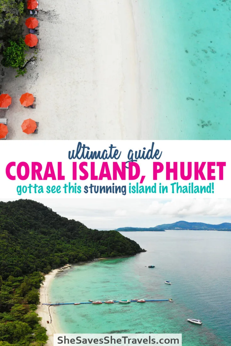 ultimate guide coral island phuket gotta see this stunning island in thailand with beach view orange umbrellas coast and ocean